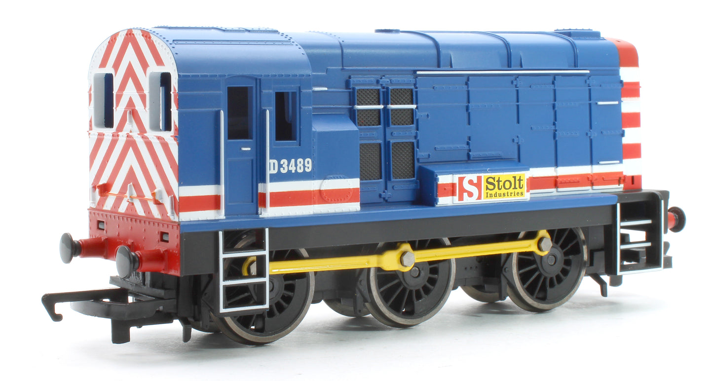Pre-Owned R3156 RailRoad Class 08 D3489 Stolt Industries Diesel Shunter Locomotive