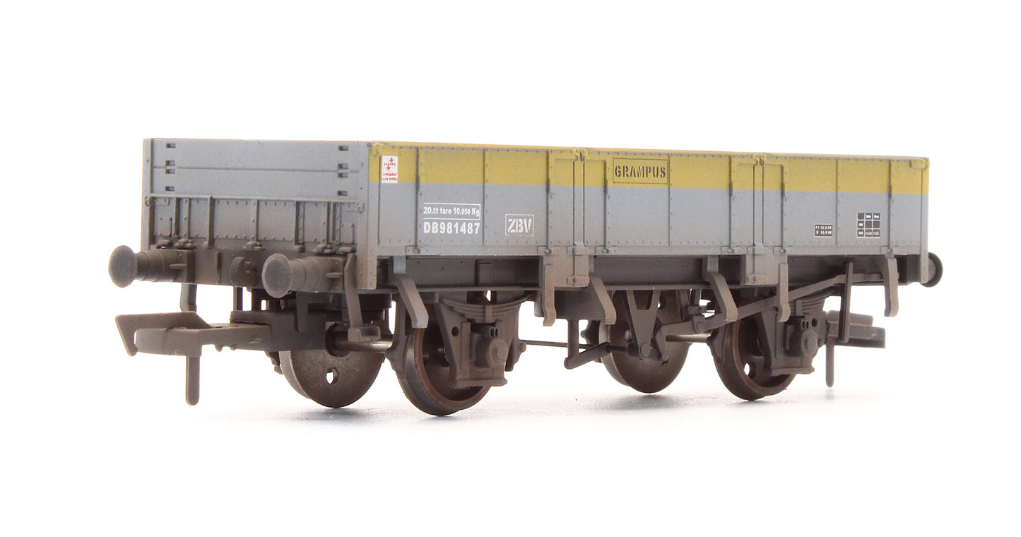 Pre-Owned 4F-060-005 Grampus Wagon Engineers Grey Yellow 'DB981487' - Custom Weathered