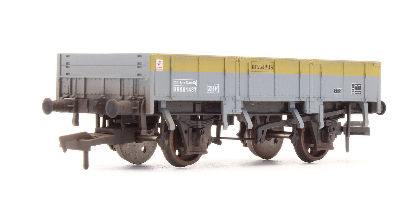 Pre-Owned 4F-060-005 Grampus Wagon Engineers Grey Yellow 'DB981487' - Custom Weathered