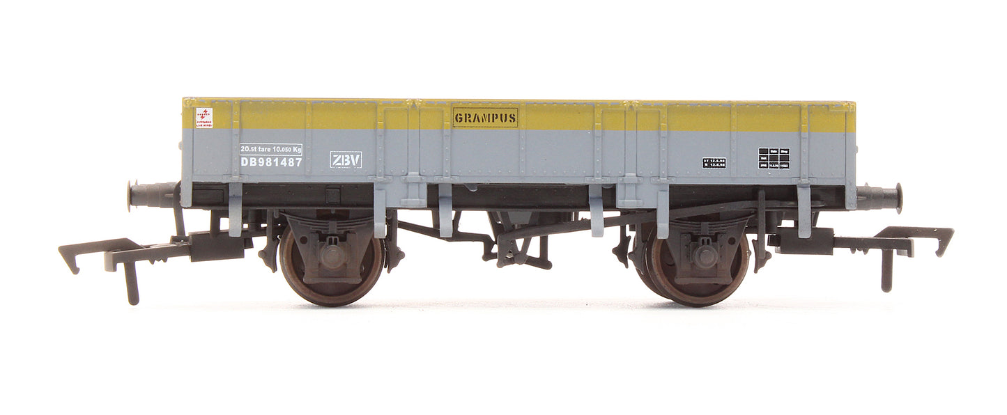 Pre-Owned 4F-060-005 Grampus Wagon Engineers Grey Yellow 'DB981487' - Custom Weathered
