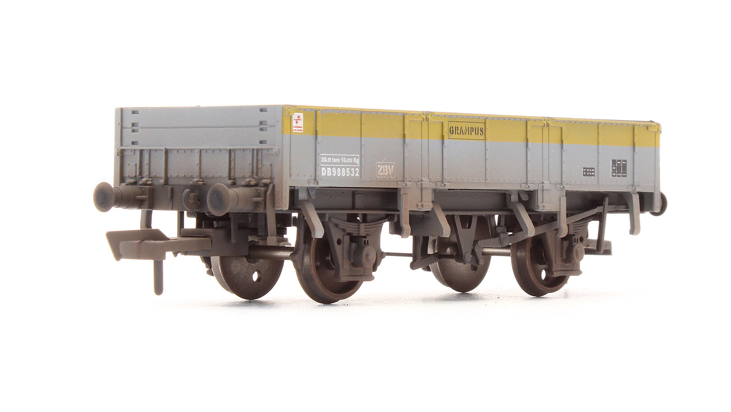 Pre-Owned 4F-060-011 Grampus Wagon Engineers Grey Yellow 'DB988532' - Custom Weathered