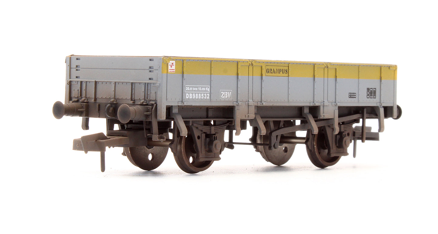 Pre-Owned 4F-060-011 Grampus Wagon Engineers Grey Yellow 'DB988532' - Custom Weathered