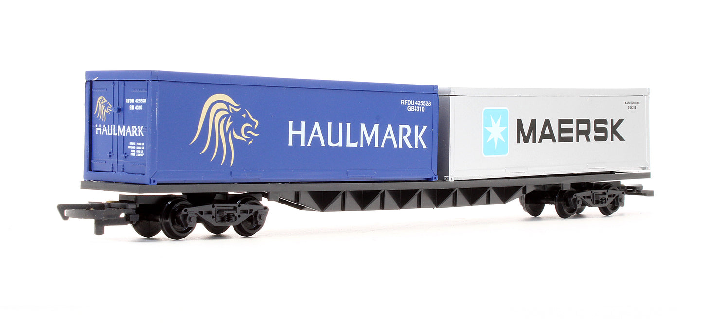 Pre-Owned R387 2x30ft Container Wagon 'Haulmark' & 'Maersk'