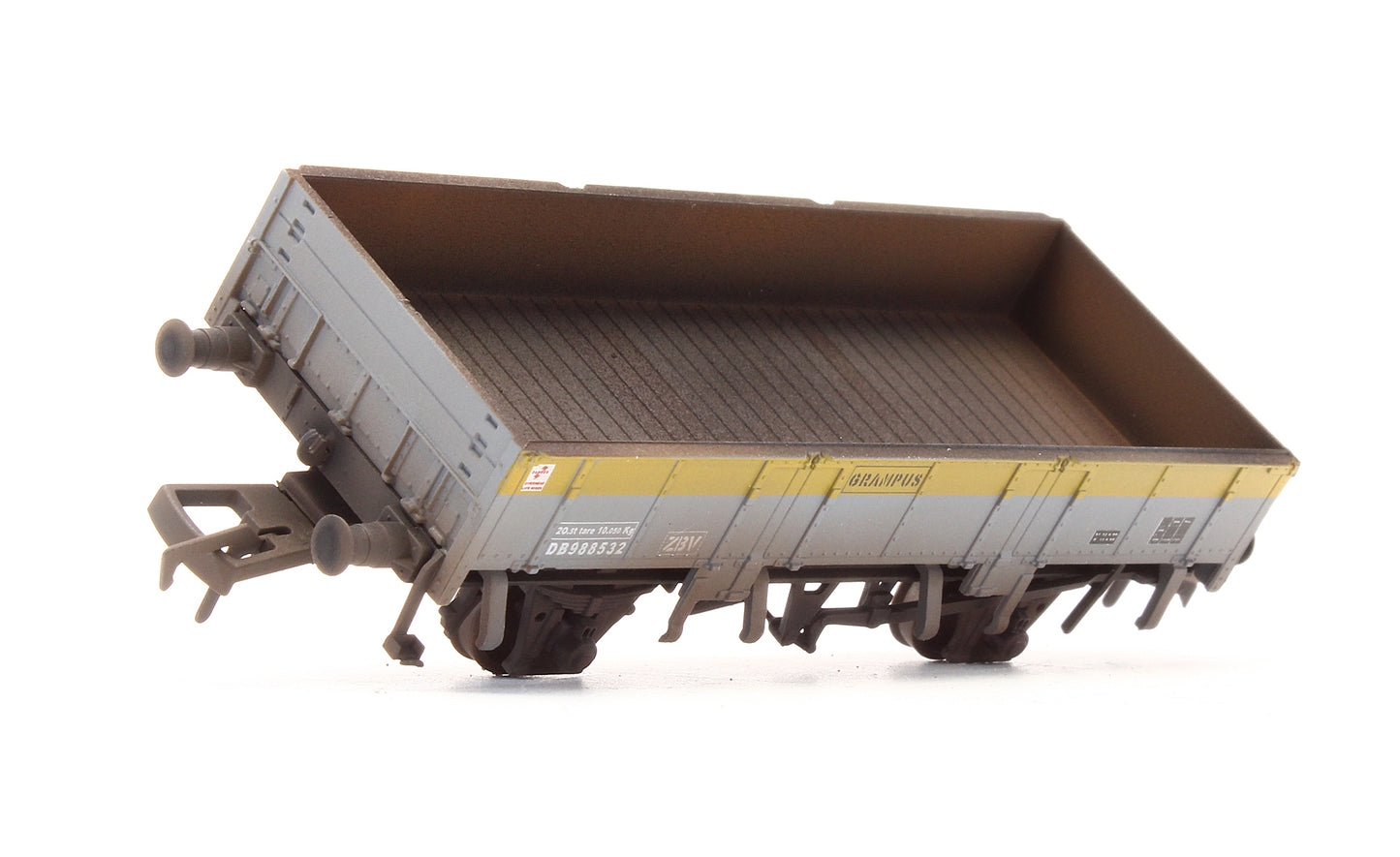 Pre-Owned 4F-060-011 Grampus Wagon Engineers Grey Yellow 'DB988532' - Custom Weathered