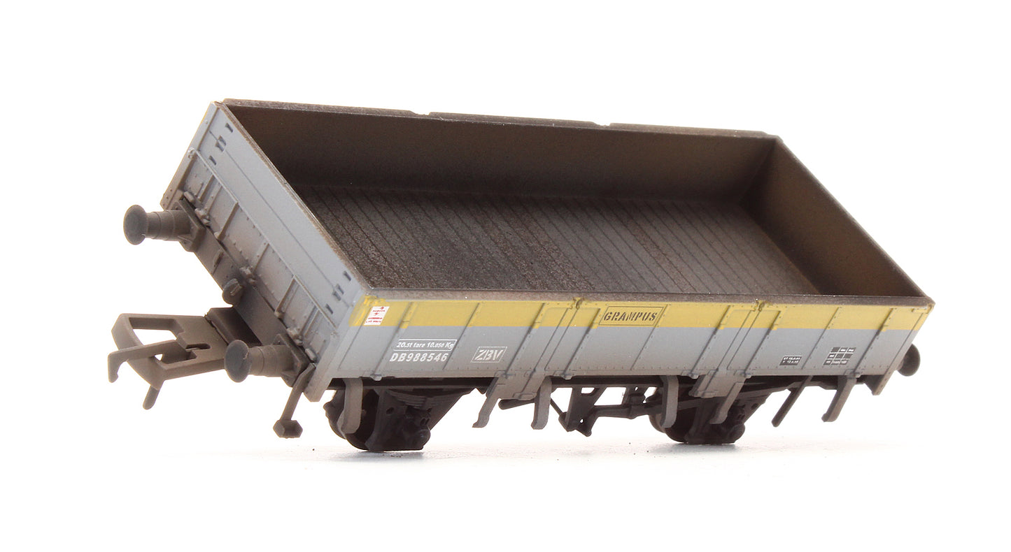 Pre-Owned 4F-060-003 Grampus Wagon Engineers Grey Yellow 'DB988546' - Custom Weathered