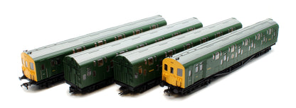 Bulleid Class 4DD Double Decker 4 Car EMU 4001/4901 BR Green with Full Yellow Ends - Sound Fitted