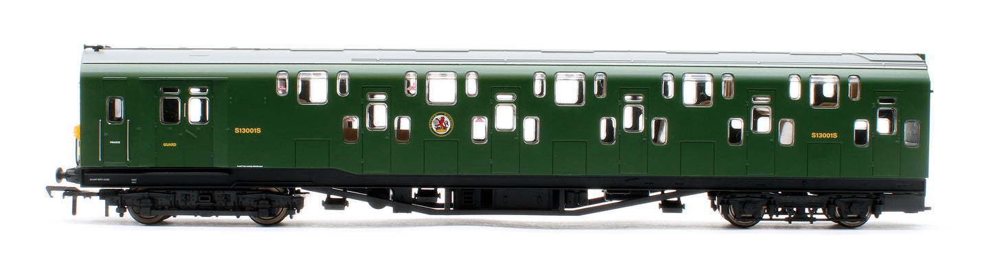 Bulleid Class 4DD Double Decker 4 Car EMU 4001/4901 BR Green with Full Yellow Ends - Sound Fitted