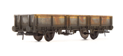 Pre-Owned 38-059 ZDA Bass Dropside Open Wagon BR Grey & Yellow - Custom Weathered