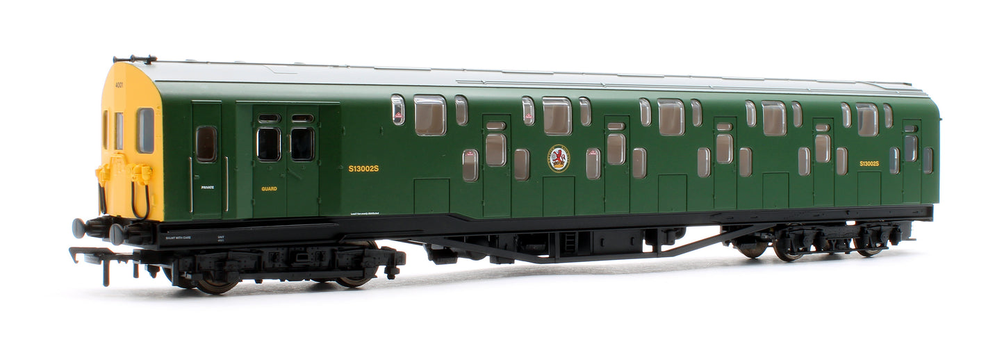 Bulleid Class 4DD Double Decker 4 Car EMU 4001/4901 BR Green with Full Yellow Ends - Sound Fitted