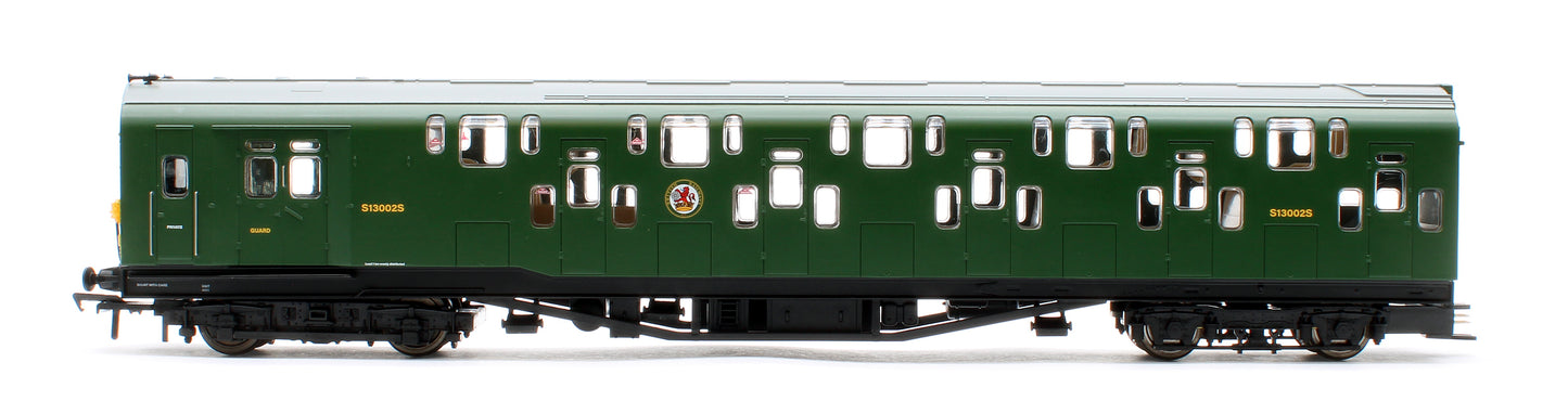 Bulleid Class 4DD Double Decker 4 Car EMU 4001/4901 BR Green with Full Yellow Ends
