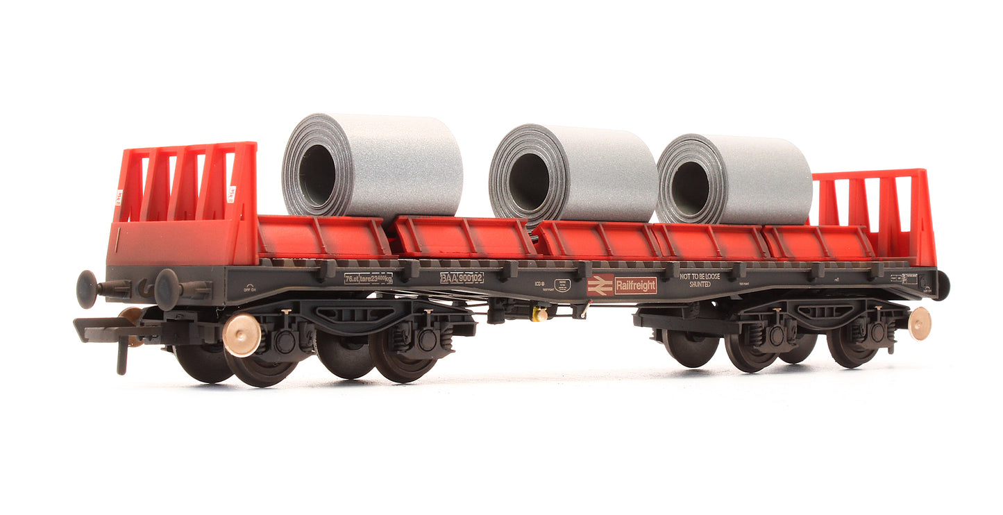 Pre-Owned 38-352A BAA Steel Carrier Wagon Railfreight 900102 - Custom Weathered