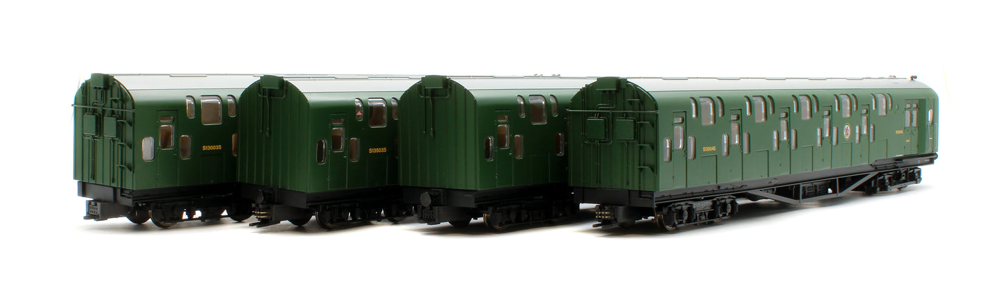 Bulleid Class 4DD Double Decker 4 Car EMU 4002/4902 BR Green with Full Yellow Ends - DCC Fitted