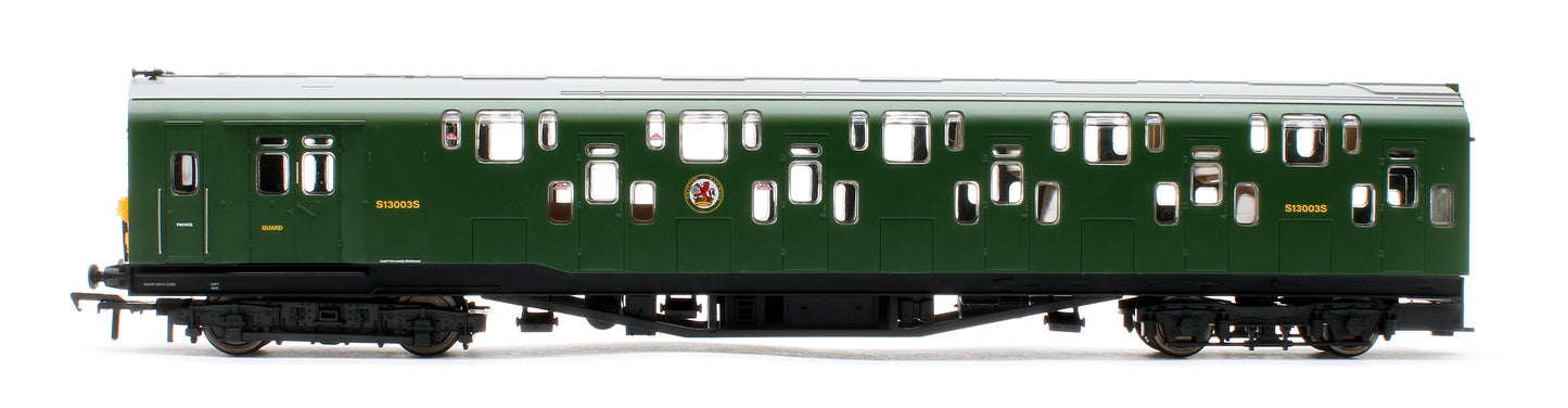Bulleid Class 4DD Double Decker 4 Car EMU 4002/4902 BR Green with Full Yellow Ends - DCC Fitted