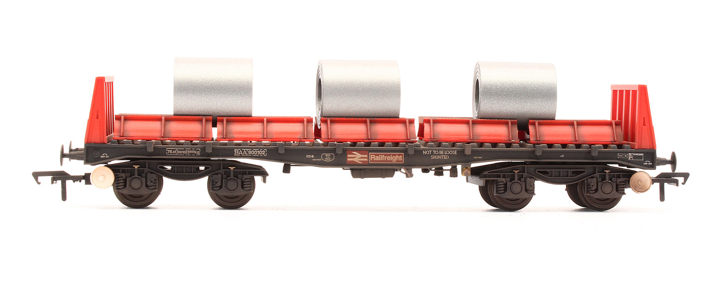 Pre-Owned 38-352A BAA Steel Carrier Wagon Railfreight 900102 - Custom Weathered