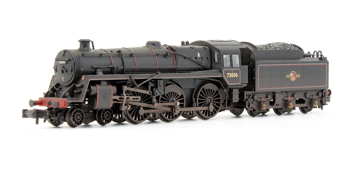 Pre-Owned BR Standard 5MT with BR1 Tender 73006 BR Lined Black Late Crest - Custom Weathered