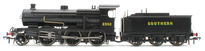 S4102-07 LB&SCR K Class 2-6-0 Southern Bulleid War Time Black No.2352 Steam Locomotive