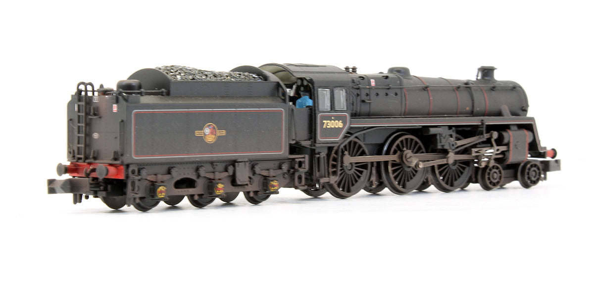 Pre-Owned BR Standard 5MT with BR1 Tender 73006 BR Lined Black Late Crest - Custom Weathered
