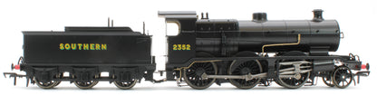 S4102-07 LB&SCR K Class 2-6-0 Southern Bulleid War Time Black No.2352 Steam Locomotive