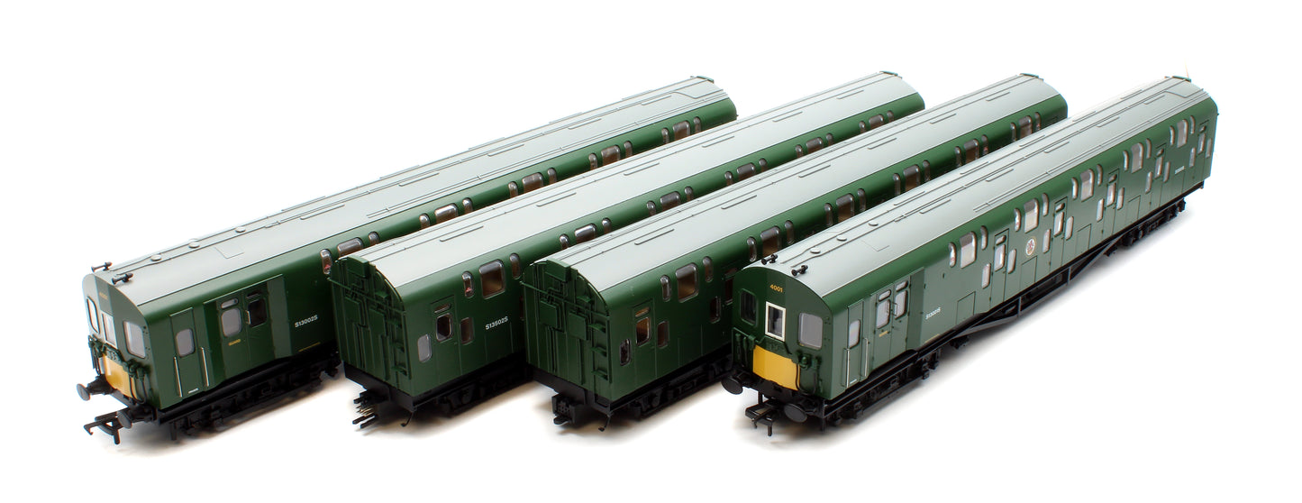 Bulleid Class 4DD Double Decker 4 Car EMU 4001/4901 BR Green with Small Yellow Ends - Sound Fitted