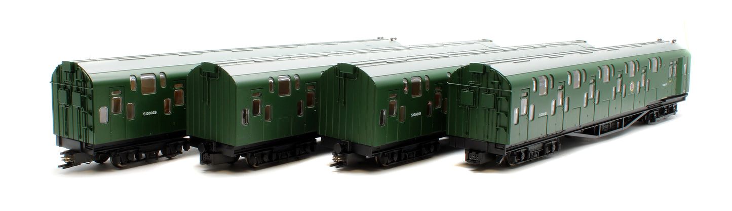 Bulleid Class 4DD Double Decker 4 Car EMU 4001/4901 BR Green with Small Yellow Ends - DCC Fitted