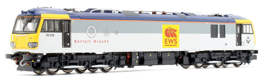 Pre-Owned Class 92 92036 Bertolt Brecht EWS Branded Grey Electric Locomotive - DCC Fitted