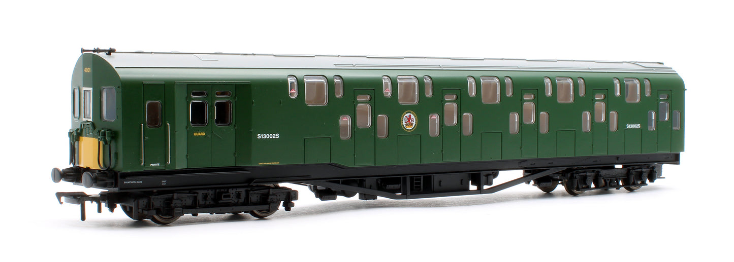 Bulleid Class 4DD Double Decker 4 Car EMU 4001/4901 BR Green with Small Yellow Ends - DCC Fitted