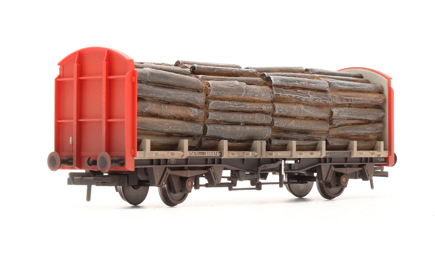 Pre-Owned 38-300 OTA Timber Carrier Wagon Railfreight With Lumber Load - Custom Weathered