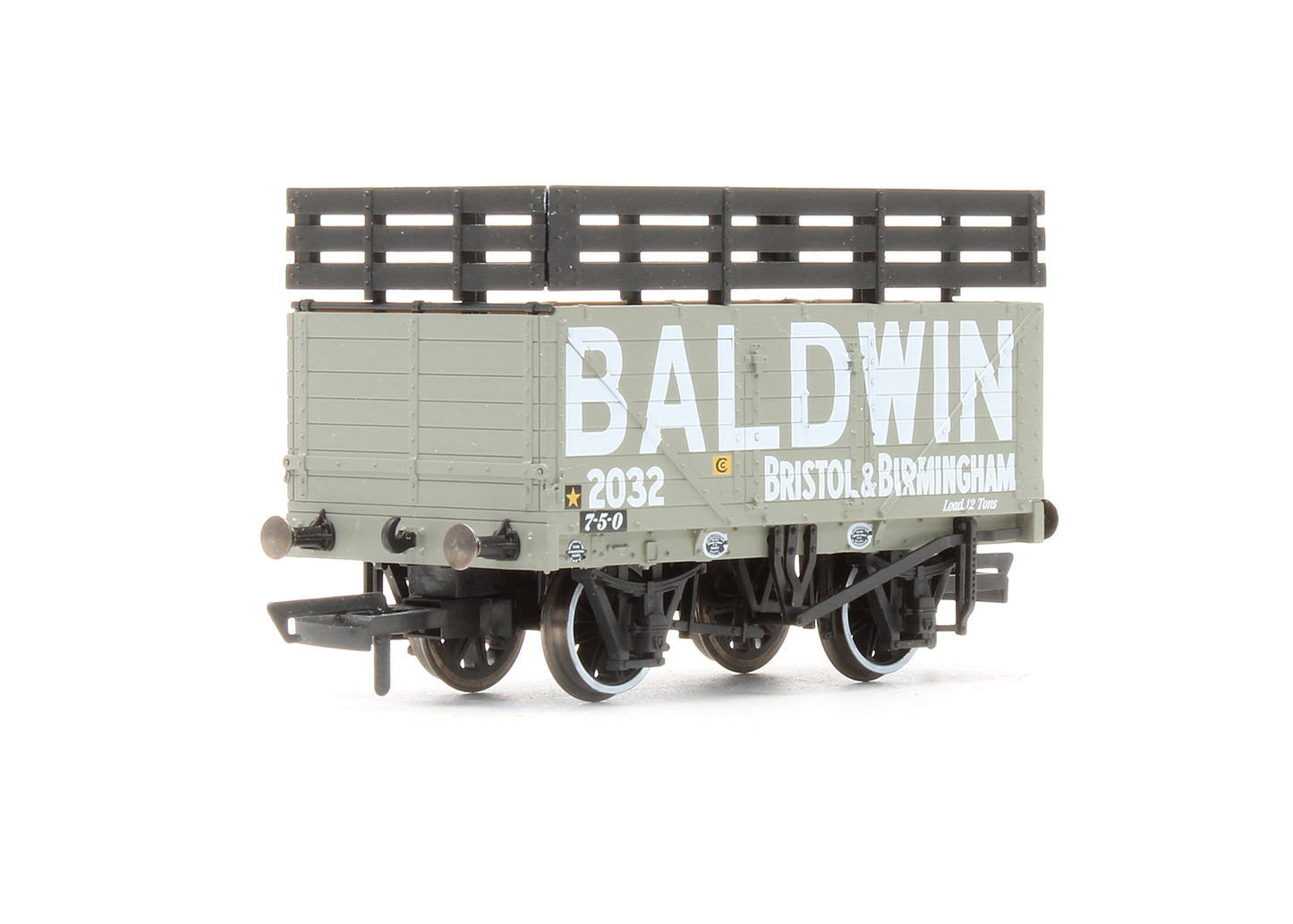Pre-Owned OR76CK7005 7 Plank Mineral Wagon - Baldwin 2032 Grey (3 Coke Rails)