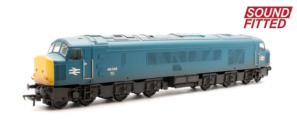 Class 46 Sealed Beam Headlights 46045 BR Blue Weathered Diesel Locomotive - DCC Sound
