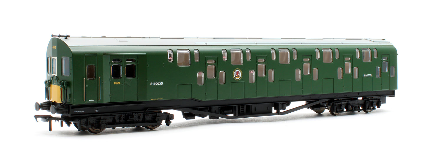 Bulleid Class 4DD Double Decker 4 Car EMU 4002/4902 BR Green with Small Yellow Ends - Sound Fitted