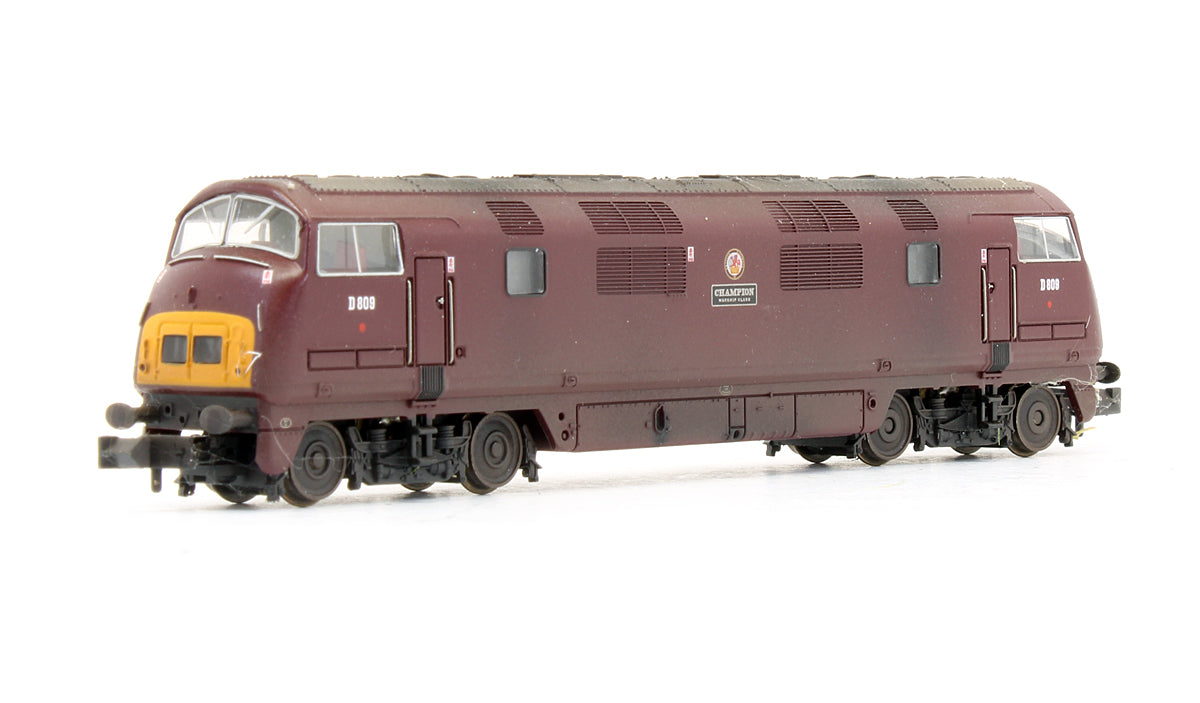 Pre-Owned Class 42 'Champion' D809 BR Maroon Diesel Locomotive - DCC Fitted - Custom Weathered