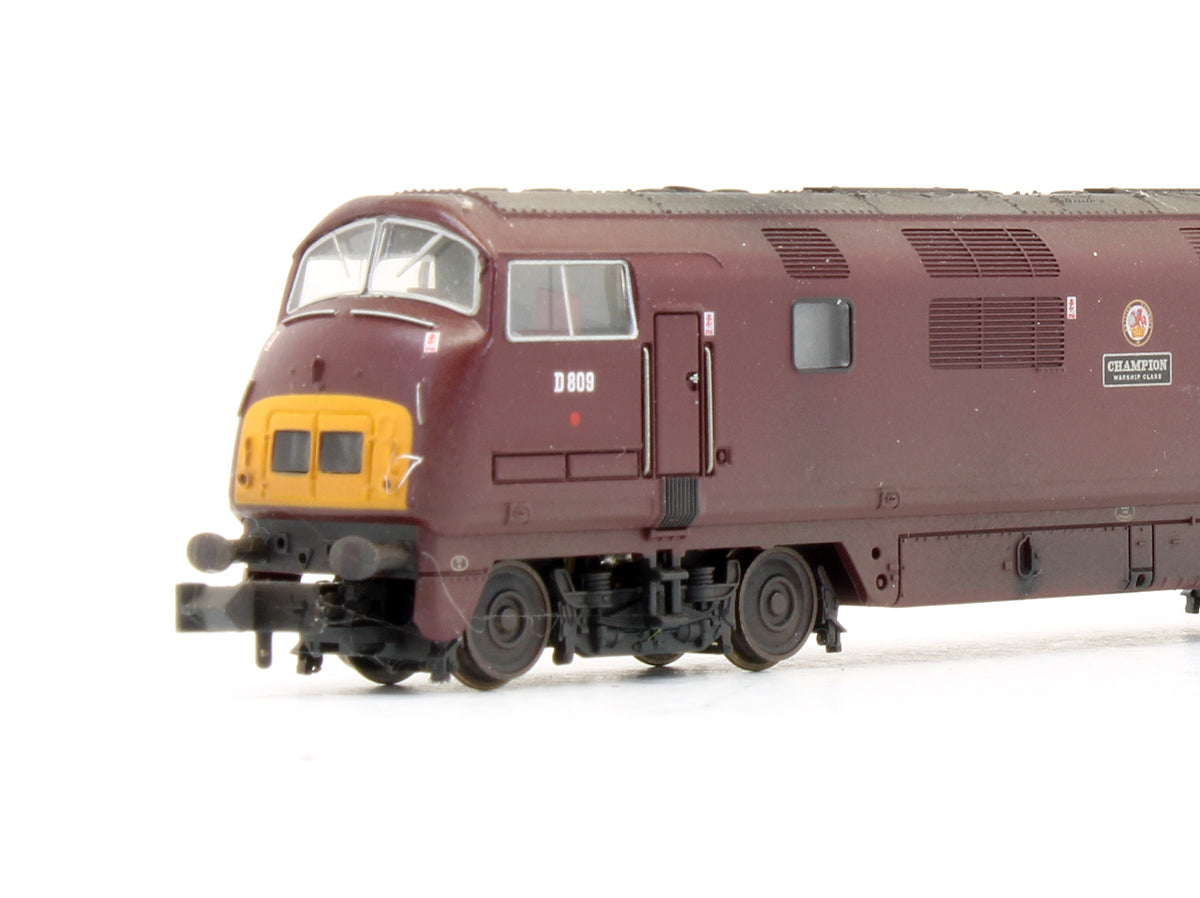 Pre-Owned Class 42 'Champion' D809 BR Maroon Diesel Locomotive - DCC Fitted - Custom Weathered