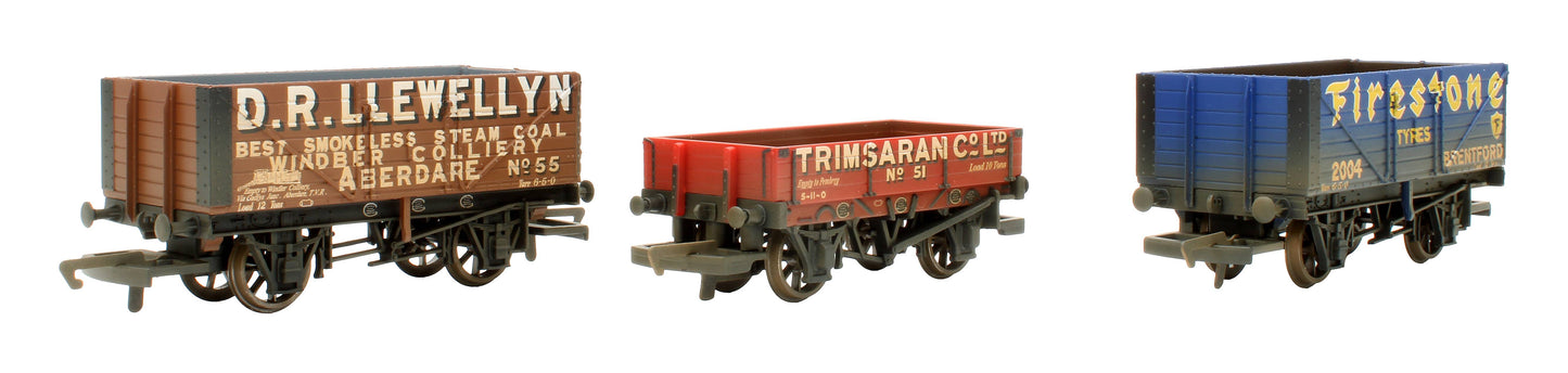 Pre-Owned R6392 12T Open Private Owner Plank Wagons Weathered 'Pack of 3'