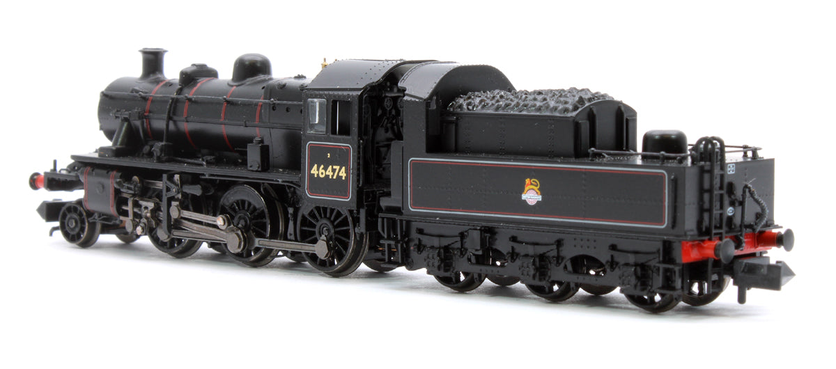 Graham Farish 372-626BSF LMS Ivatt 2MT 46474 BR Lined Black (Early ...