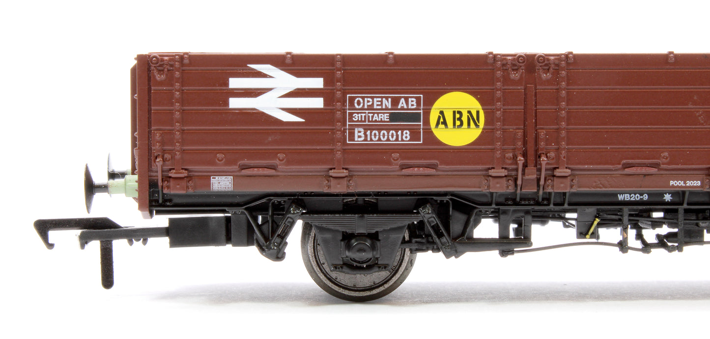 BR ‘Open AB’ OAA Wagon No. 100018, BR bauxite, yellow ‘ABN’ spot