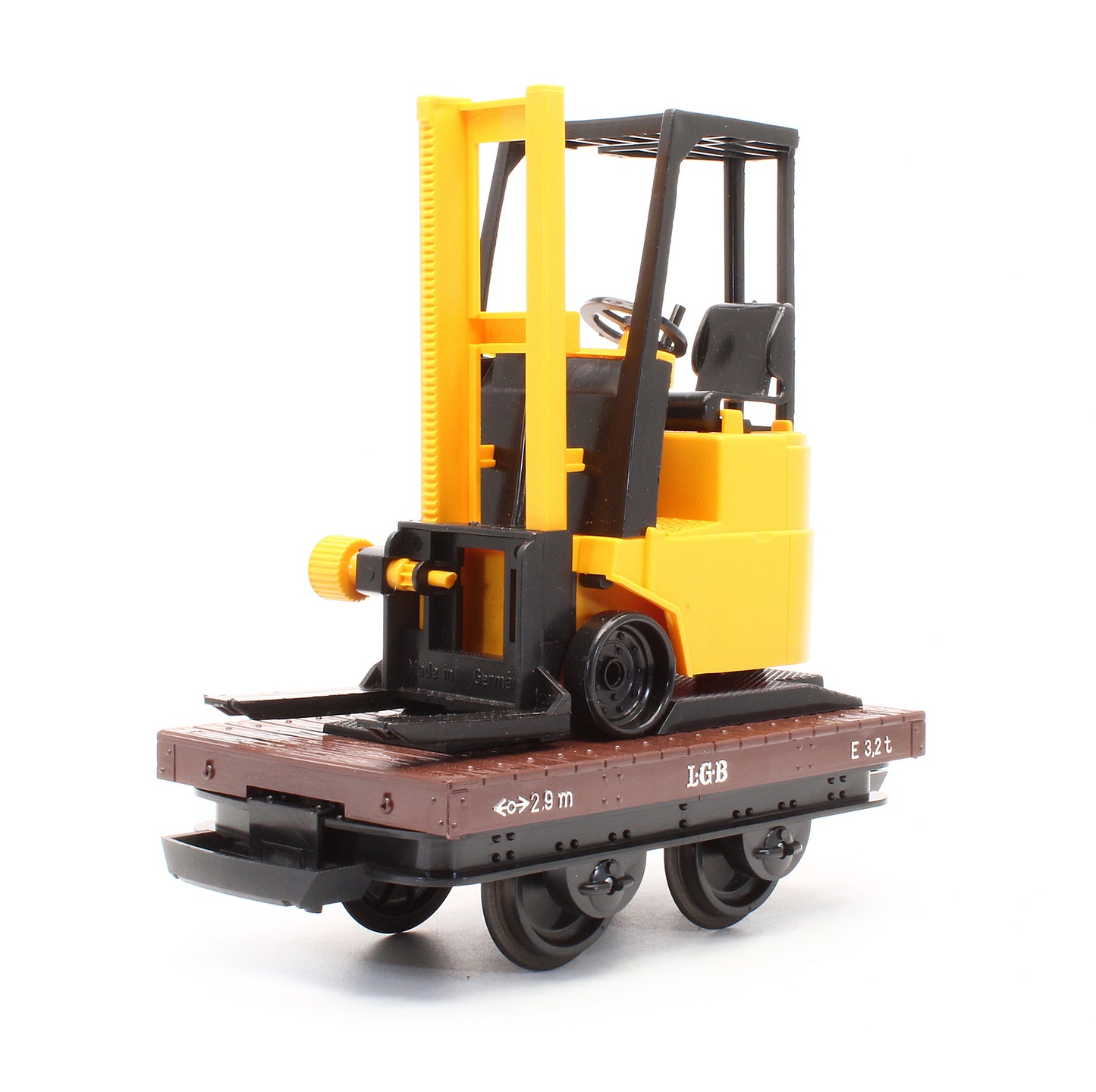 Pre-Owned 40510 4 Wheel Flat Wagon With Forklift Truck Load