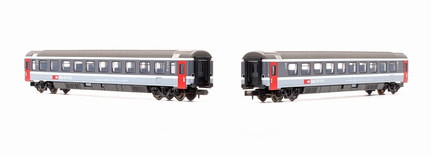 Pre-Owned 13708 Set Of 2 SBB 2nd Class Passenger Coaches