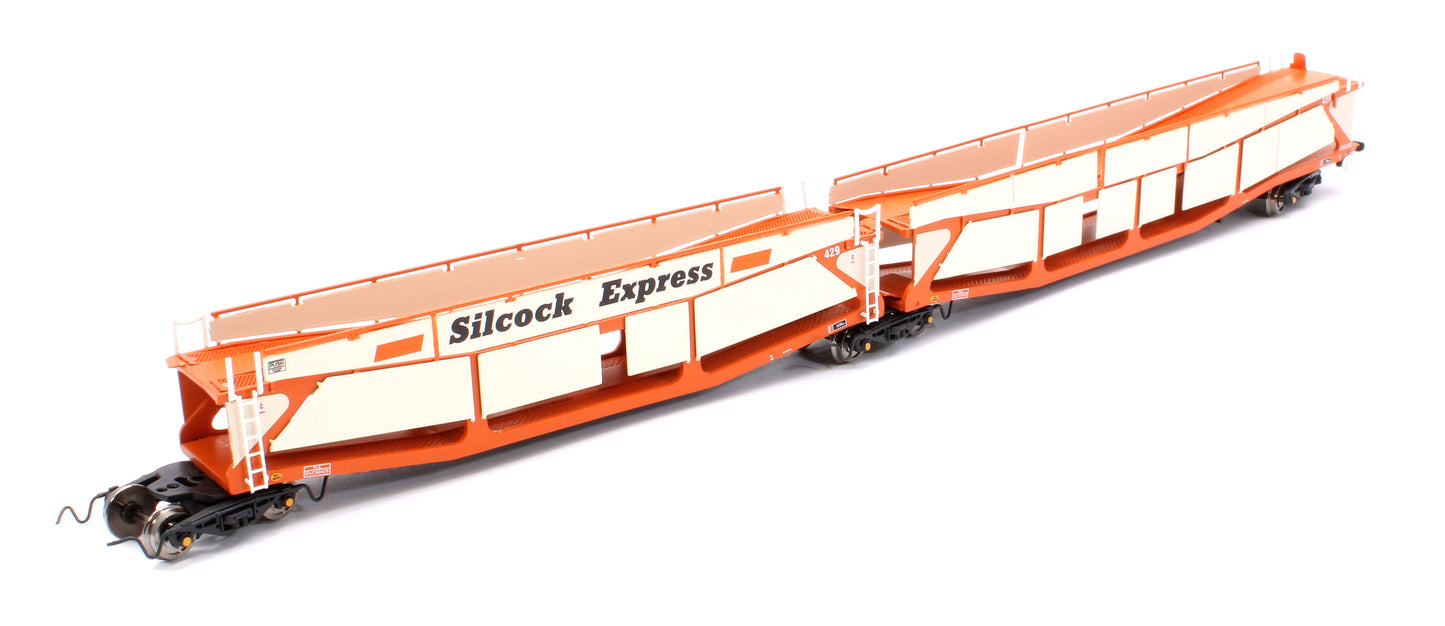 Quad Set Cartic-4 Car Carrier - Silcock Express Livery with Roof + Side Screens (Set A)