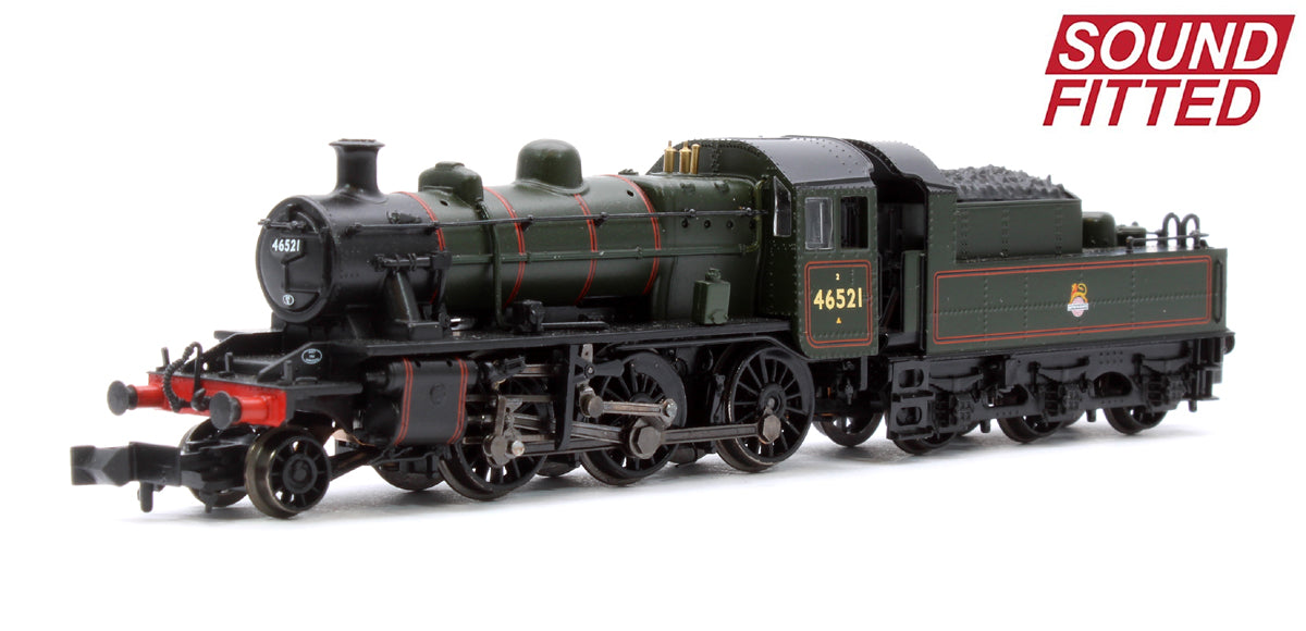 LMS Ivatt 2MT 46521 BR Lined Green (Early Emblem) - DCC Sound