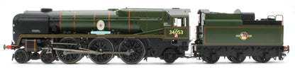 R30485 Rebuilt Battle of Britain 4-6-2 BR Green Late Crest 34053 '303 Squadron' Steam Locomotive