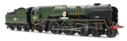 R30485 Rebuilt Battle of Britain 4-6-2 BR Green Late Crest 34053 '303 Squadron' Steam Locomotive