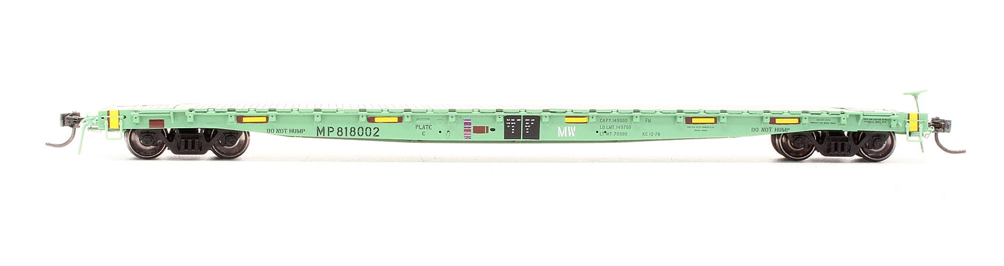 Pre-Owned 11012-01 GSC 60' Early Flatcar MP "UP MOW Green" - Road #818002