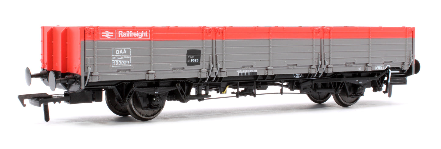 BR ‘Open AB’ OAA Wagon No. 100021, Railfreight red/grey (two red plank)