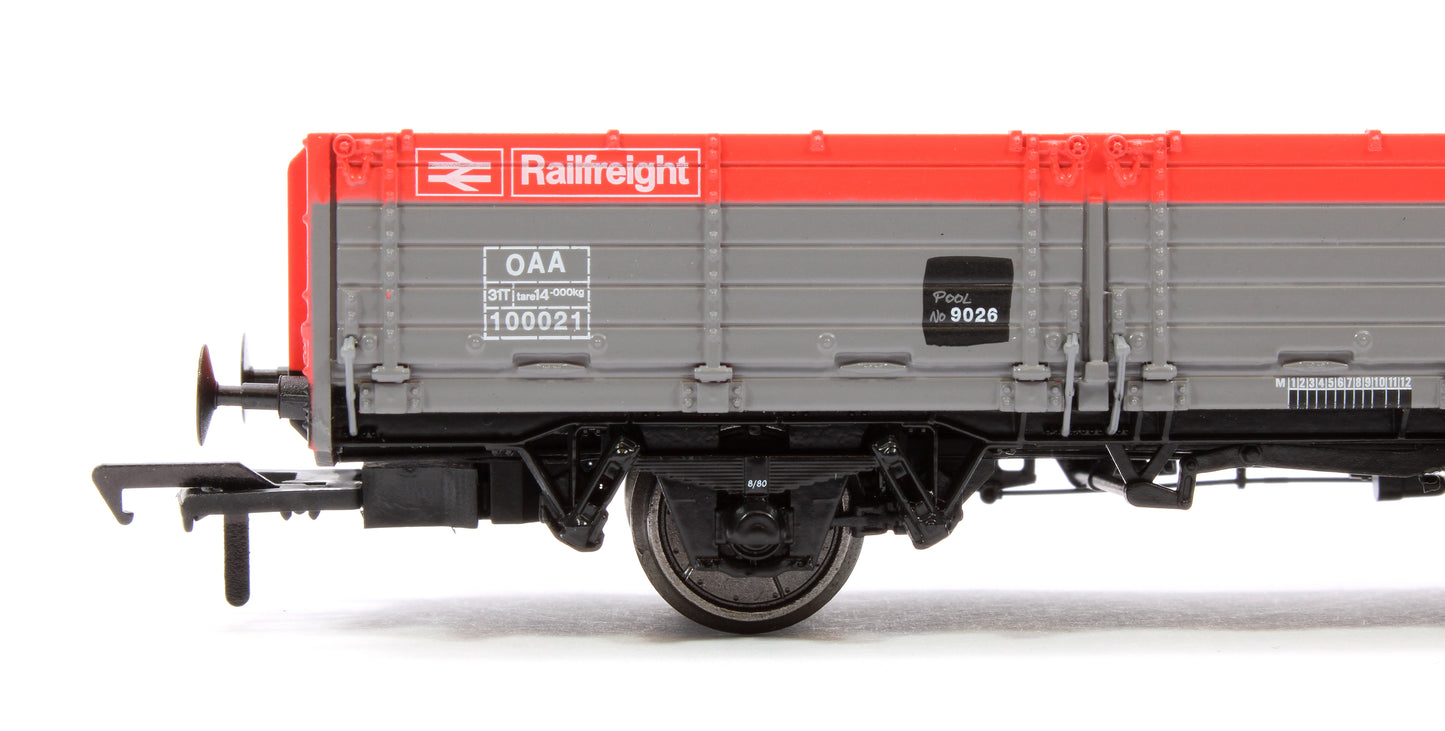 BR ‘Open AB’ OAA Wagon No. 100021, Railfreight red/grey (two red plank)