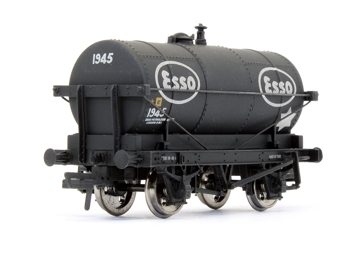 Pre-Owned Set Of 3 'Esso' Black 14 Ton Tank Wagons - Weathered