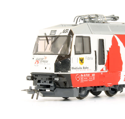 Pre-Owned RhB Ge 4/4 III 651 'Glacier On Tour' Electric Locomotive