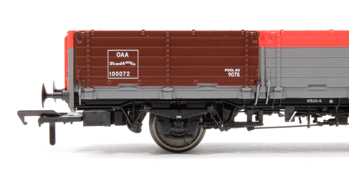 Pre-Owned 915015 BR ‘Open AB’ OAA Wagon No. 100072, Railfreight red/grey, (two red plank) patch finish