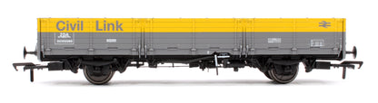 BR ‘Open AB’ OAA Wagon No. DC1000065, Civil Link grey/yellow