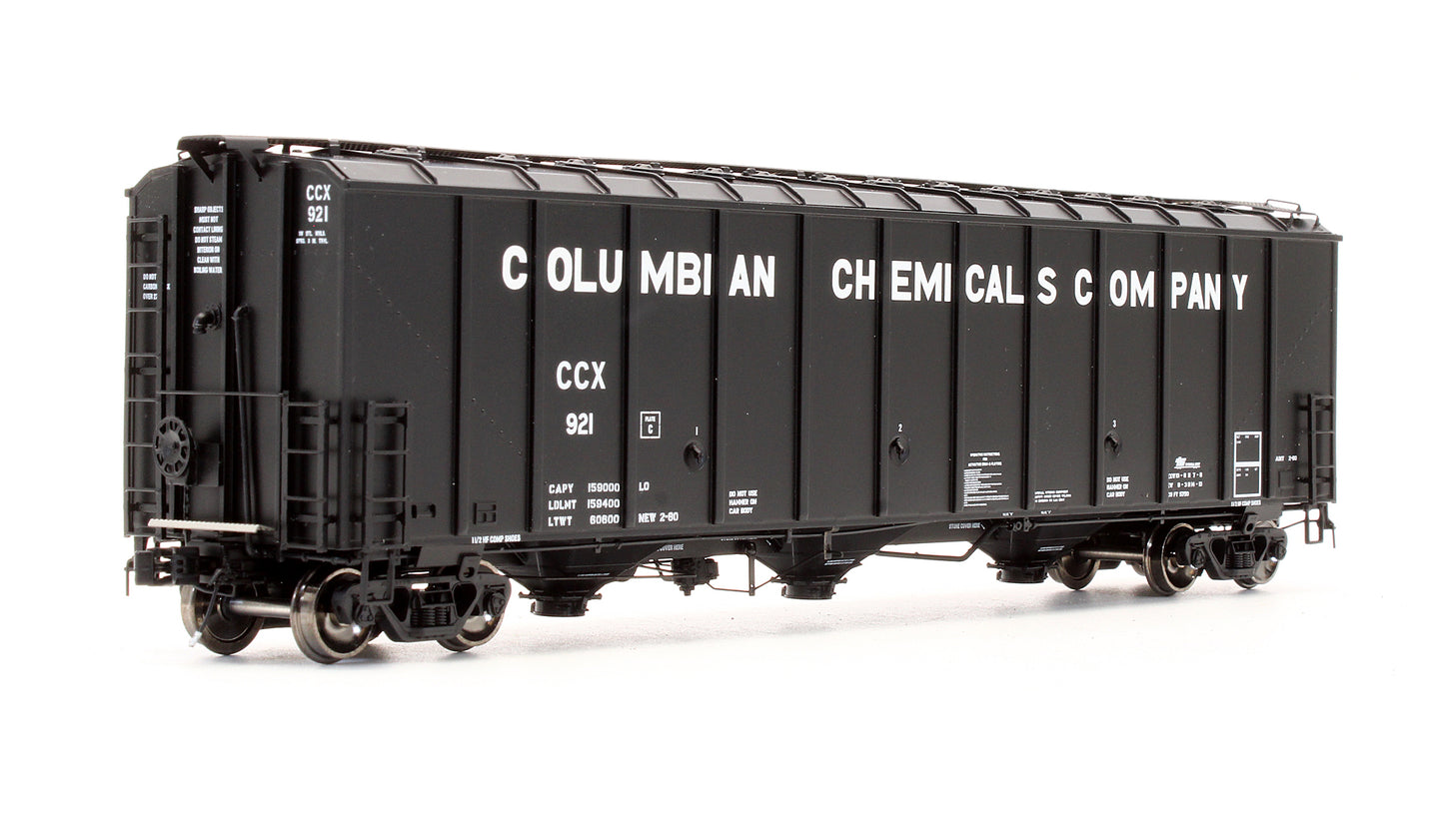 Pre-Owned SXT30330 Thrall 5750cf Carbon Black Covered Hopper (80s Body Hatch) Columbia Chemicals Co CCX - Road #921