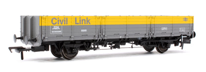 BR ‘Open AB’ OAA Wagon No. DC1000065, Civil Link grey/yellow